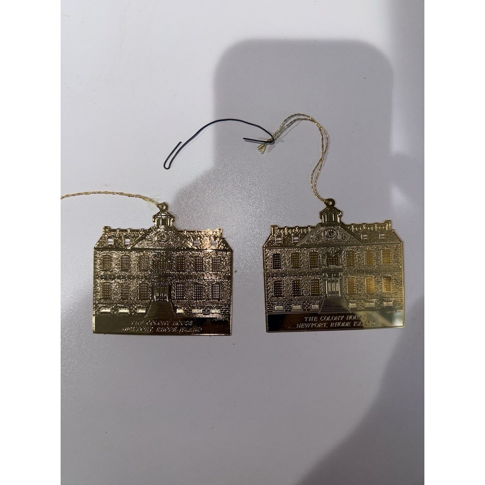 The Colony House Brass Christmas Ornament Newport Rhode Island